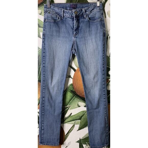 NYDJ Denim - NYDJ Size 8 Lift Tuck Ankle Jeans Blue Denim